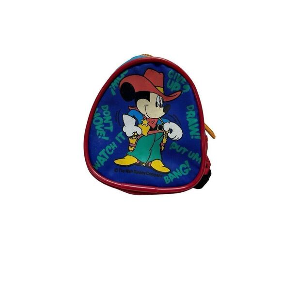 Mickey Mouse Cowboy MINI Backpack Disney Vintage - Picture 1 of 3